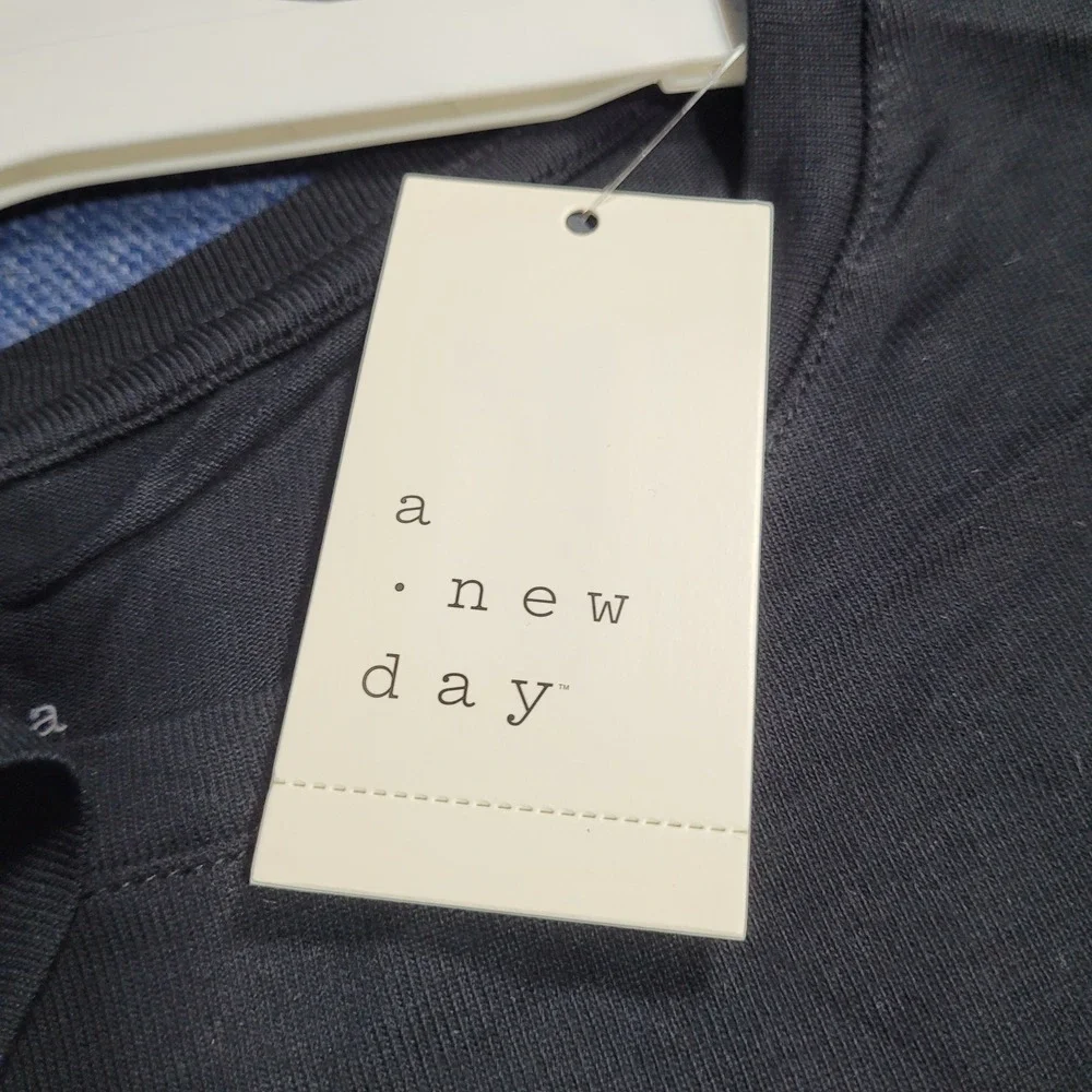 2 Pack A New Day Black Large T Shirt Womens Crew Neck Basic Essential Tee - Picture 4 of 6